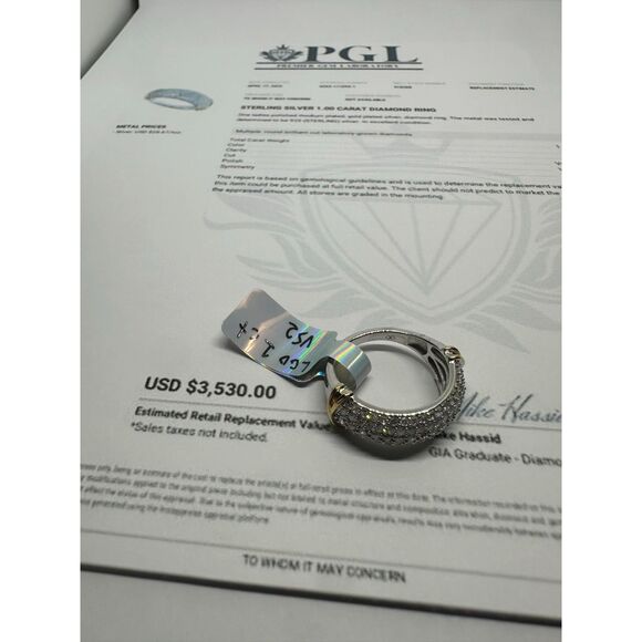 1 Ct Elegant Lab Grown Diamond Gold Ring - Picture 4 of 7